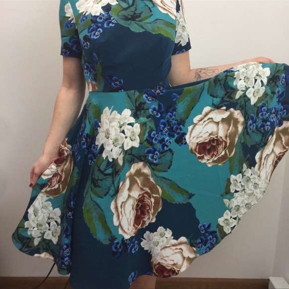 Anthropologie Corey Lynn Calter Paeonia Print Fit & Flare - Picture 2 of 14